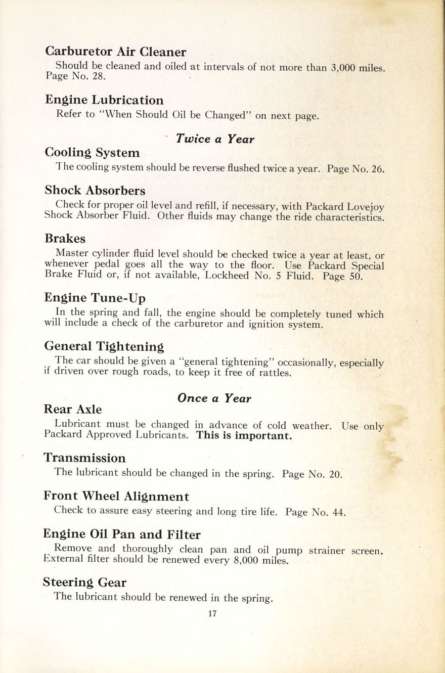 1938 Packard Super 8 and 12 Owners Manual Page 31